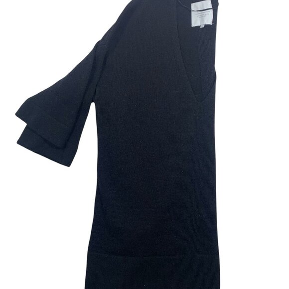 PART TWO woman's  Wool  deep V-Neck Sweater/pullover tunic  Small Black - Picture 5 of 15